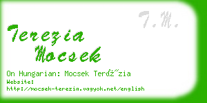 terezia mocsek business card